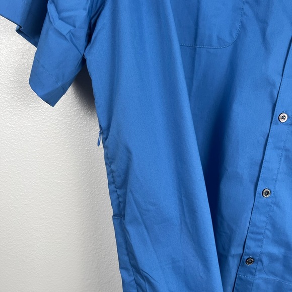 Scottevest Men's Short Sleeve‎ Button Up Travel Shirt Blue Sz XXXL - Picture 5 of 7